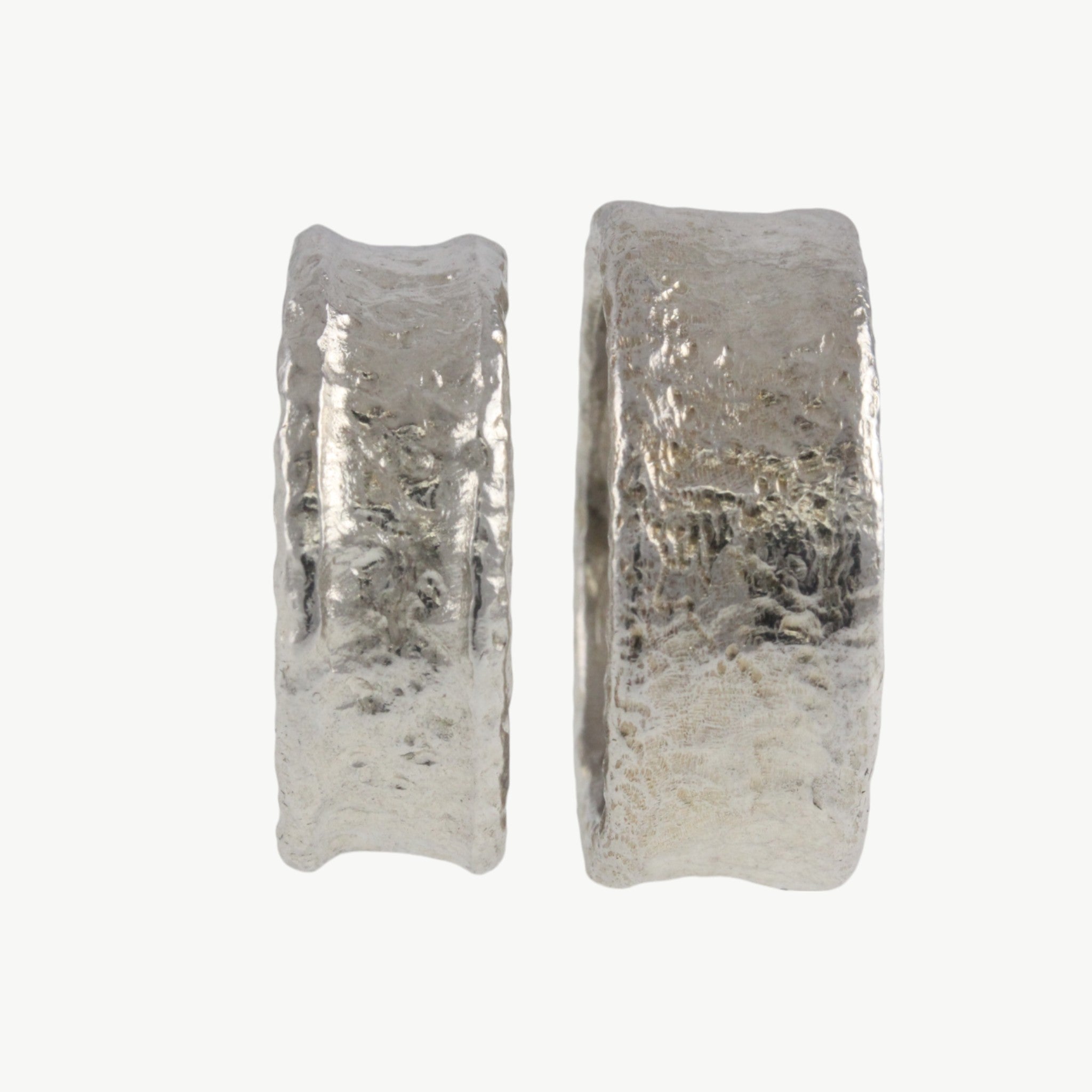 Concave Textured Sterling SilverRings