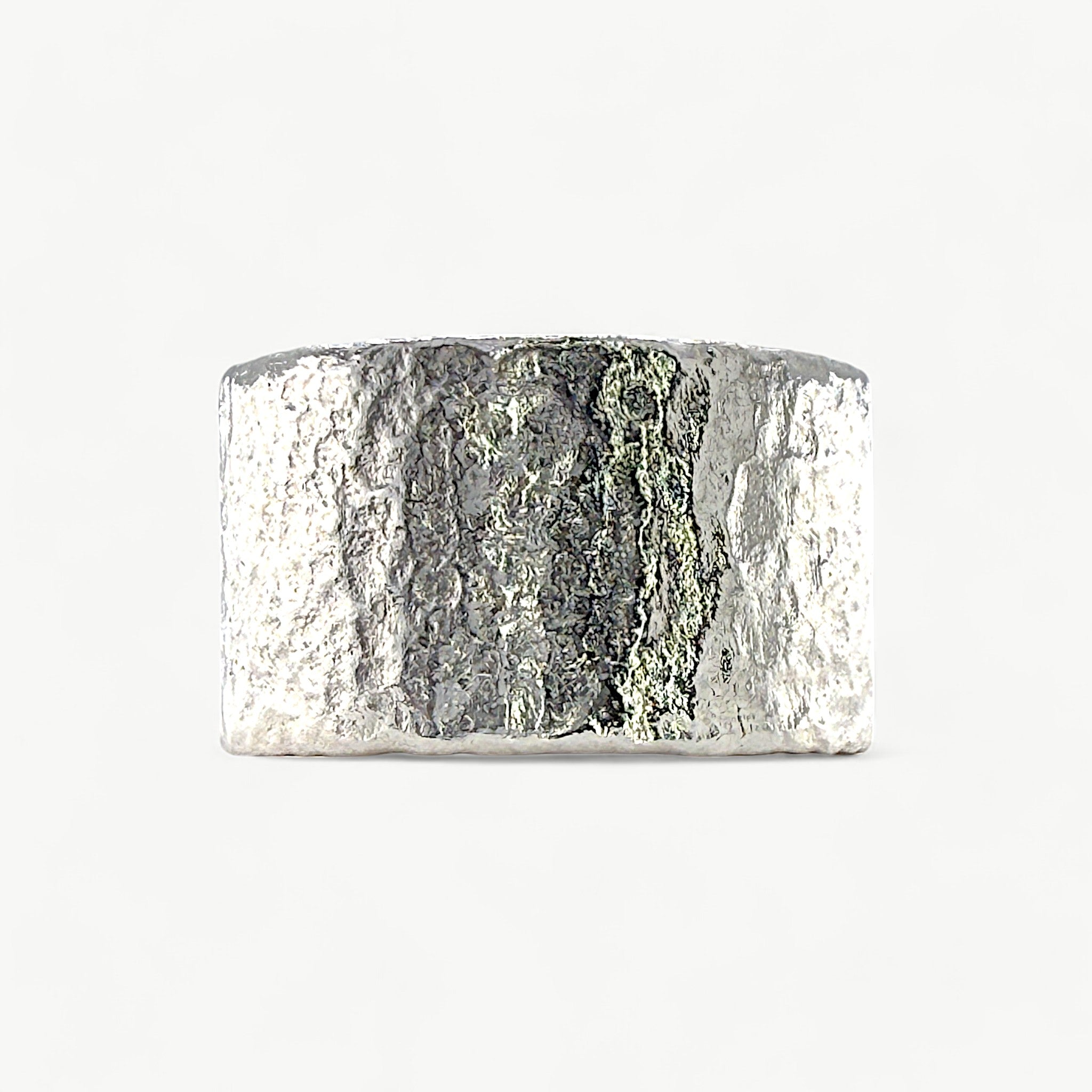 Textured Silver Rings in Varying Sizes - paul magen