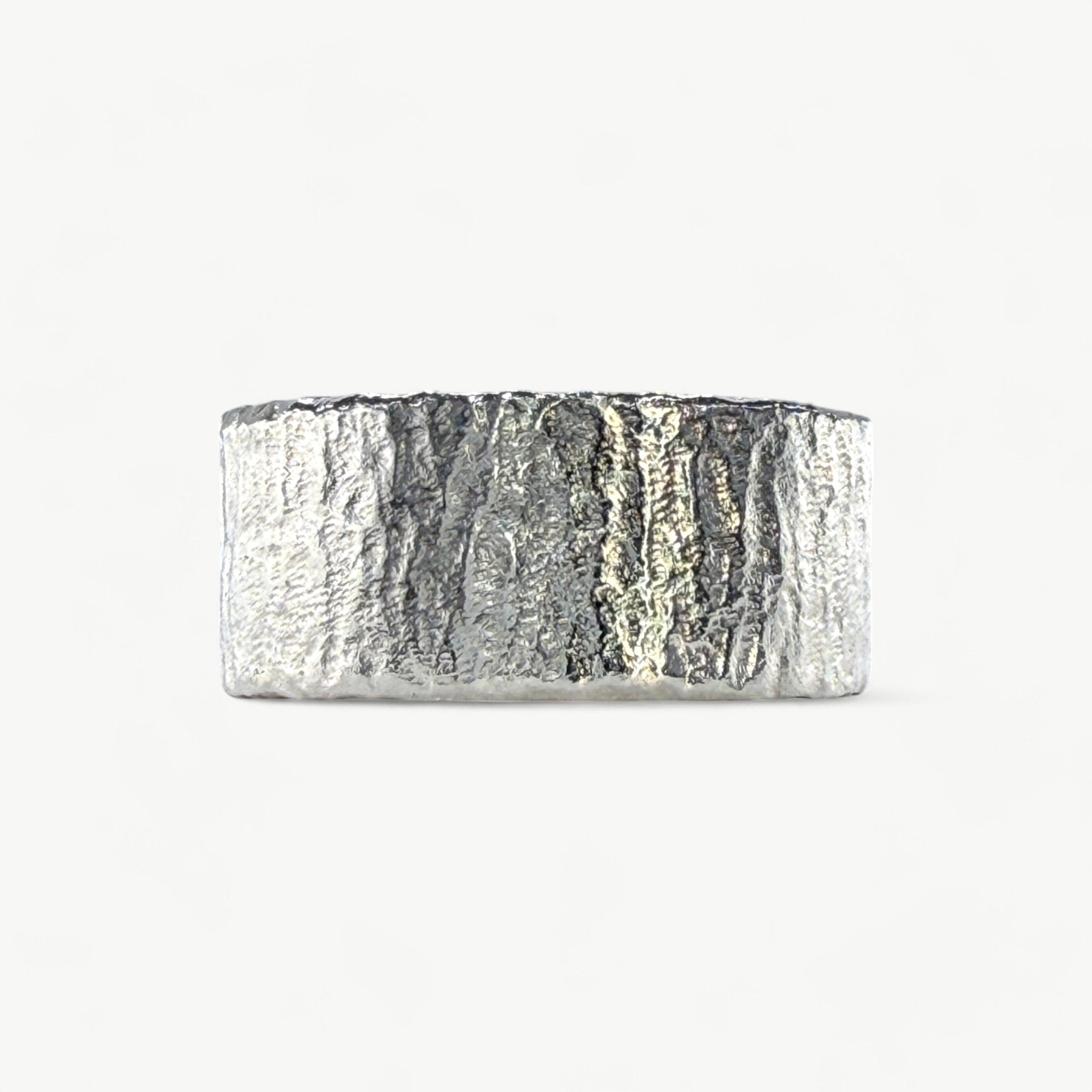 Textured Silver Rings in Varying Sizes - paul magen