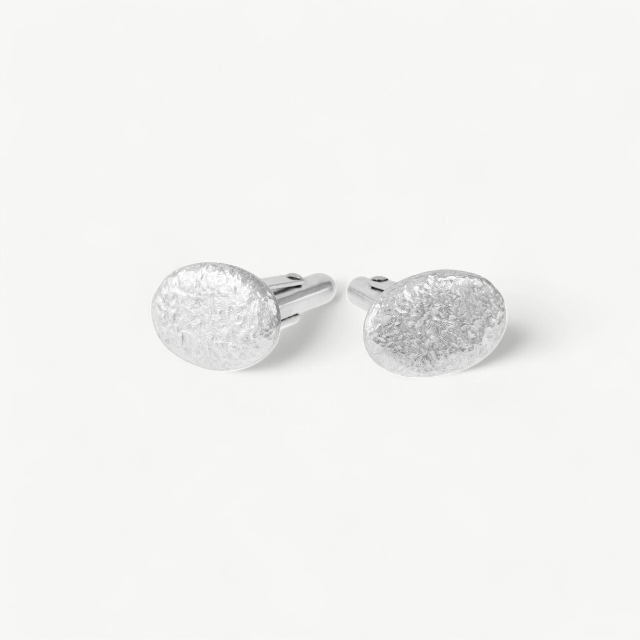 Textured Oval Cufflinks - paul magen