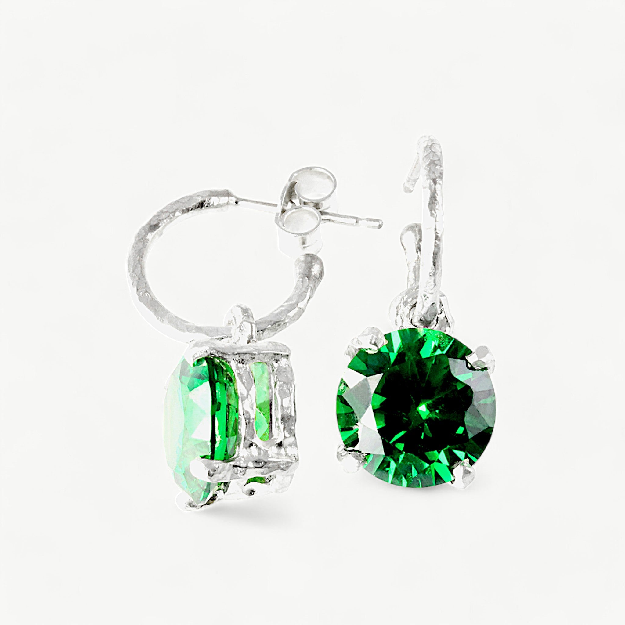 Green CZ Drop Earring