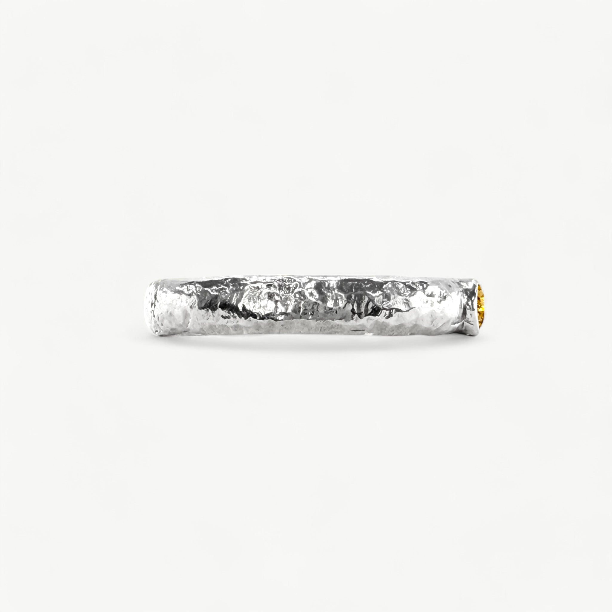Silver Band Set with Citrine - paul magen