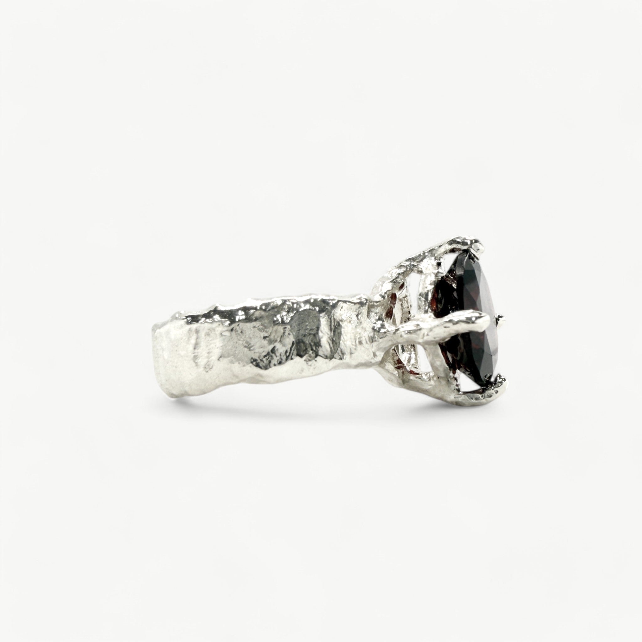 Mocha CZ Silver Ring - paul magen