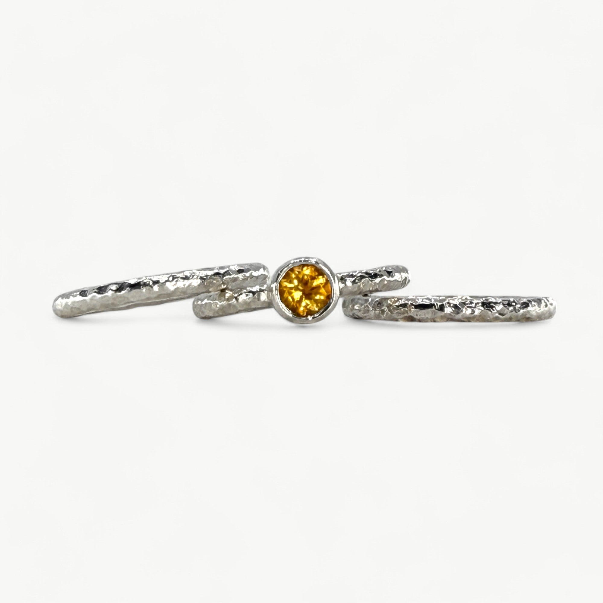 Citrine Stacking Rings