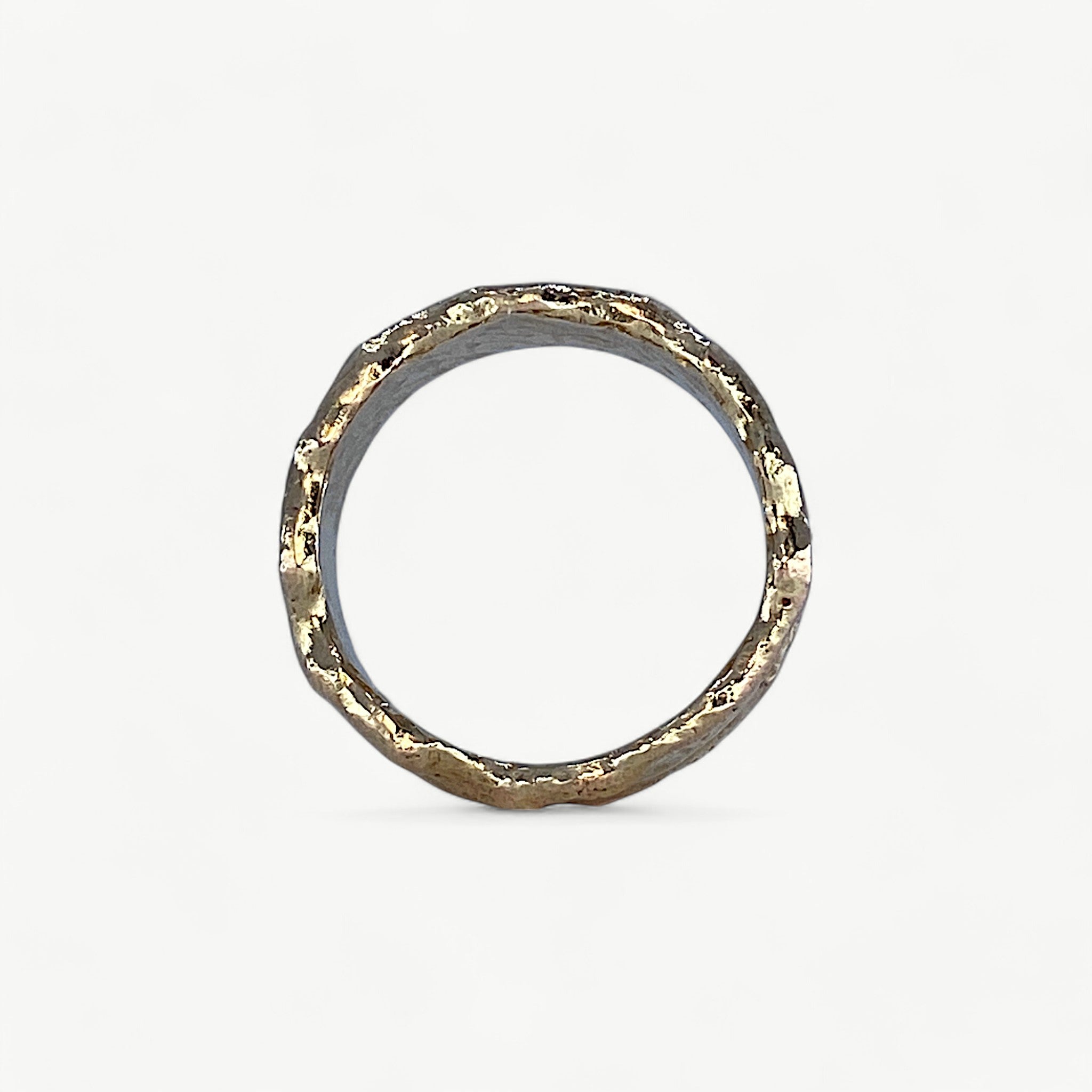 Wide Molten Gold Ring