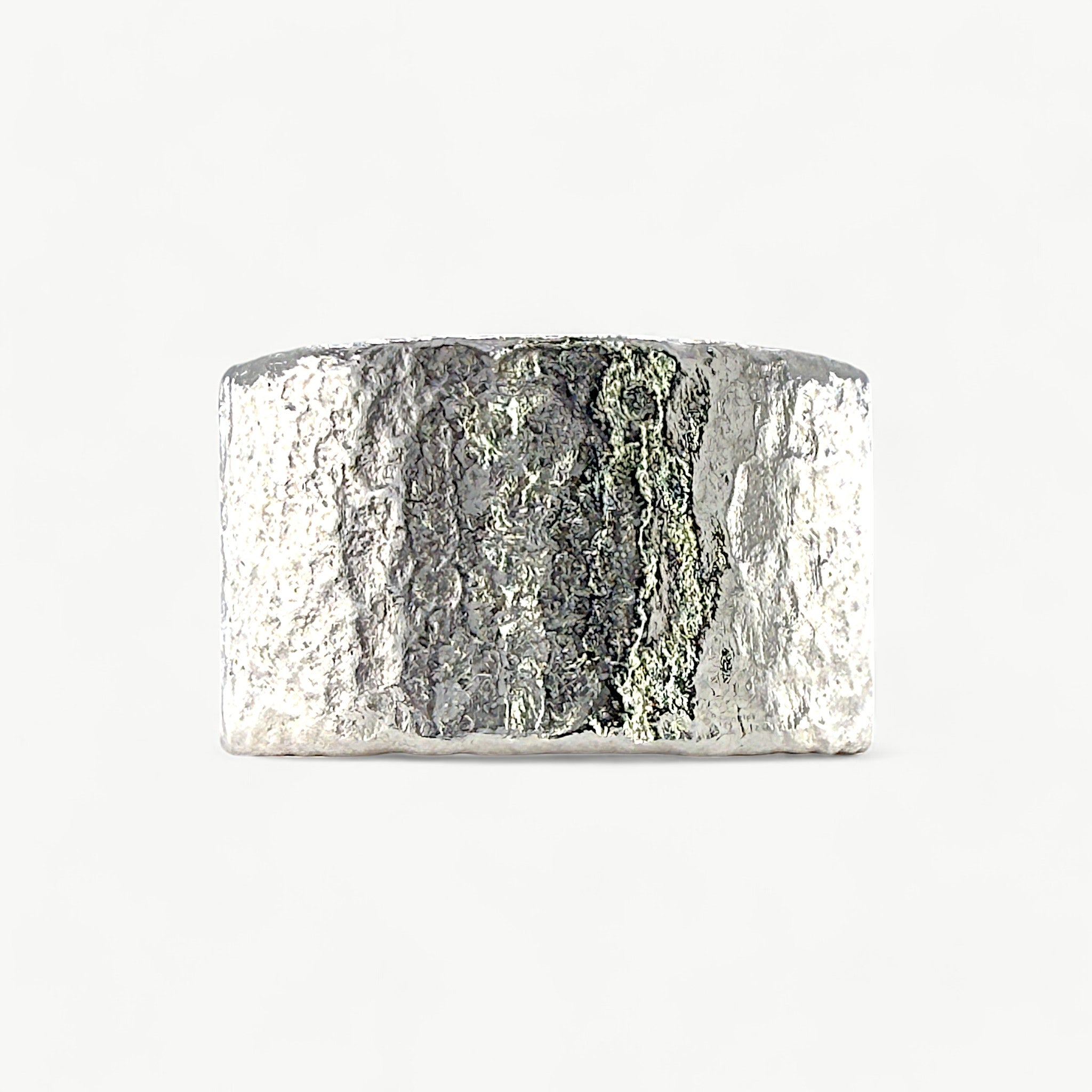 Textured Silver Rings in Varying Sizes