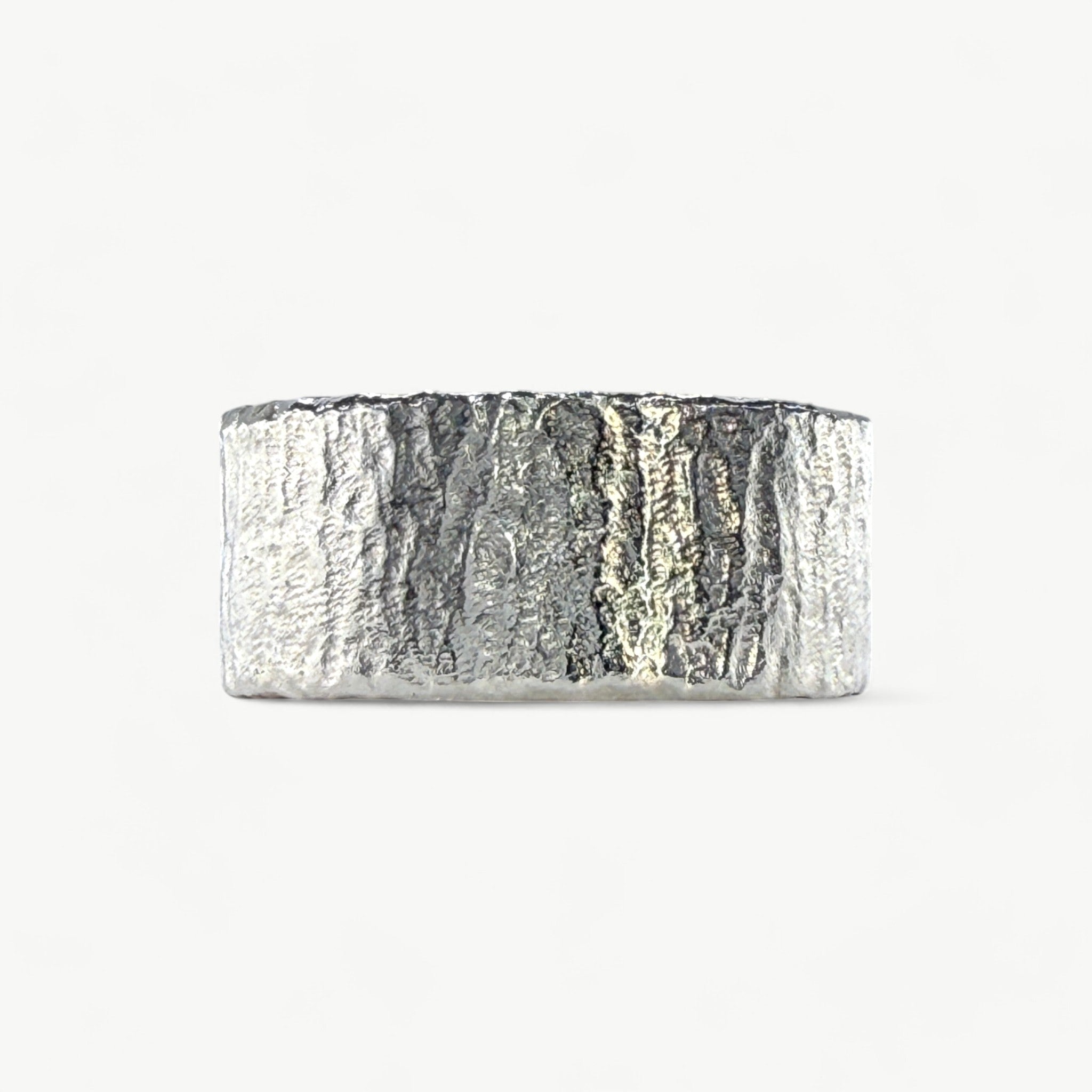 Textured Silver Rings in Varying Sizes