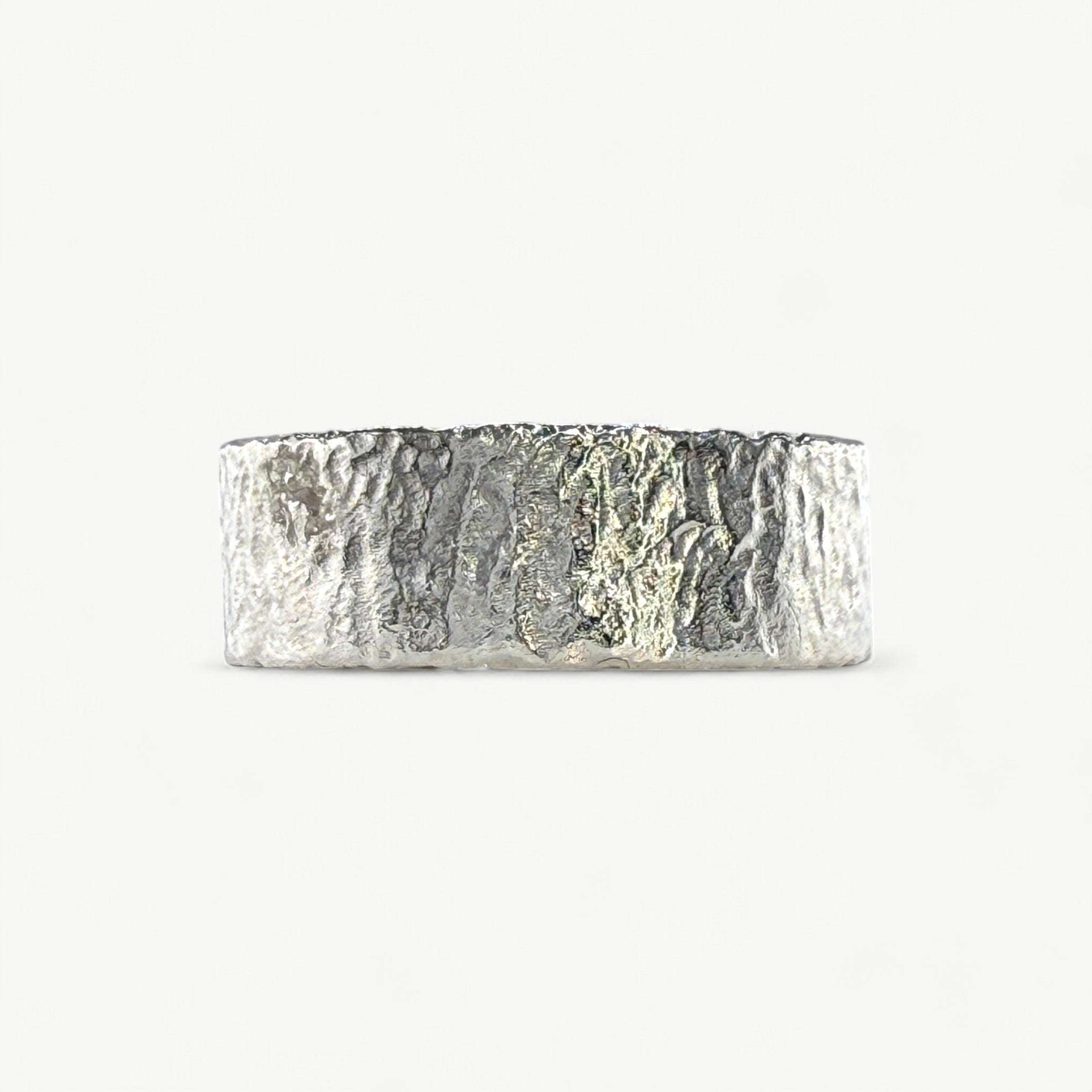 Textured Silver Rings in Varying Sizes