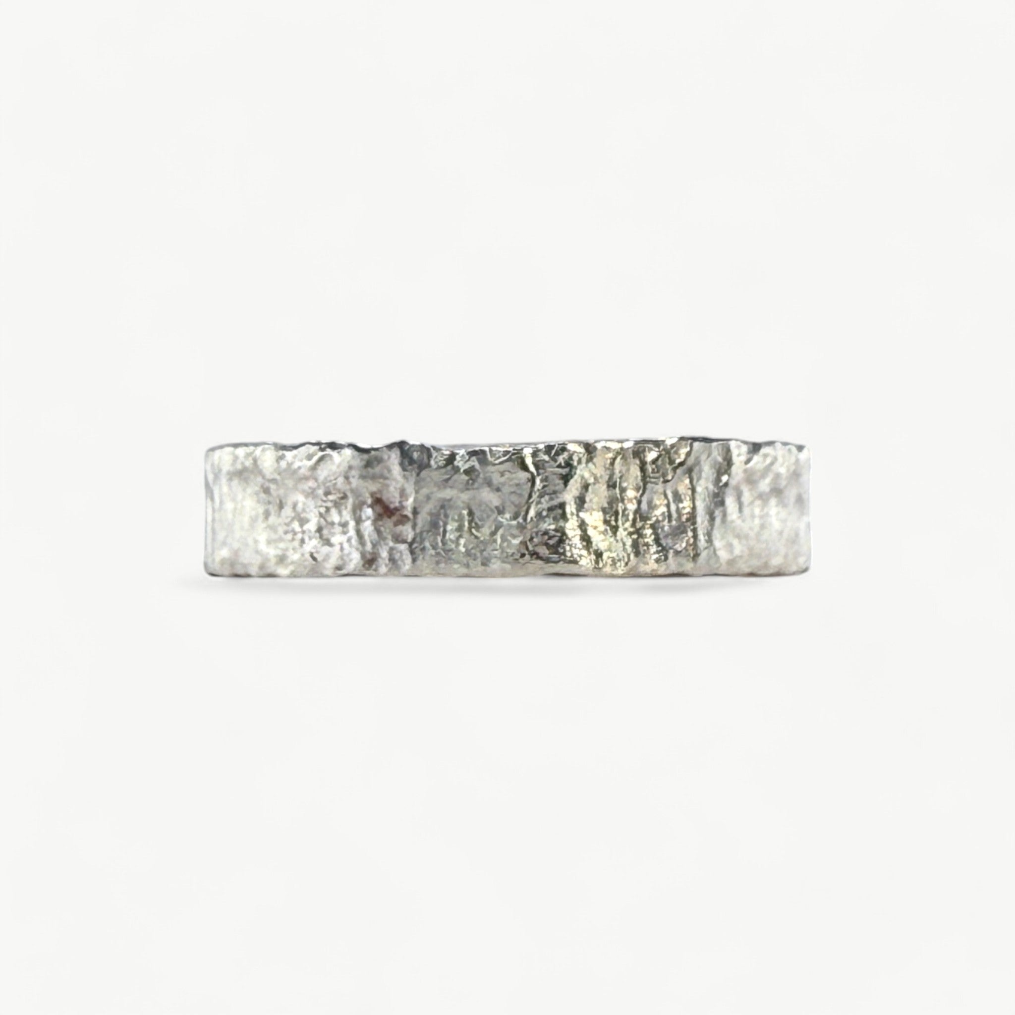 Textured Silver Rings in Varying Sizes