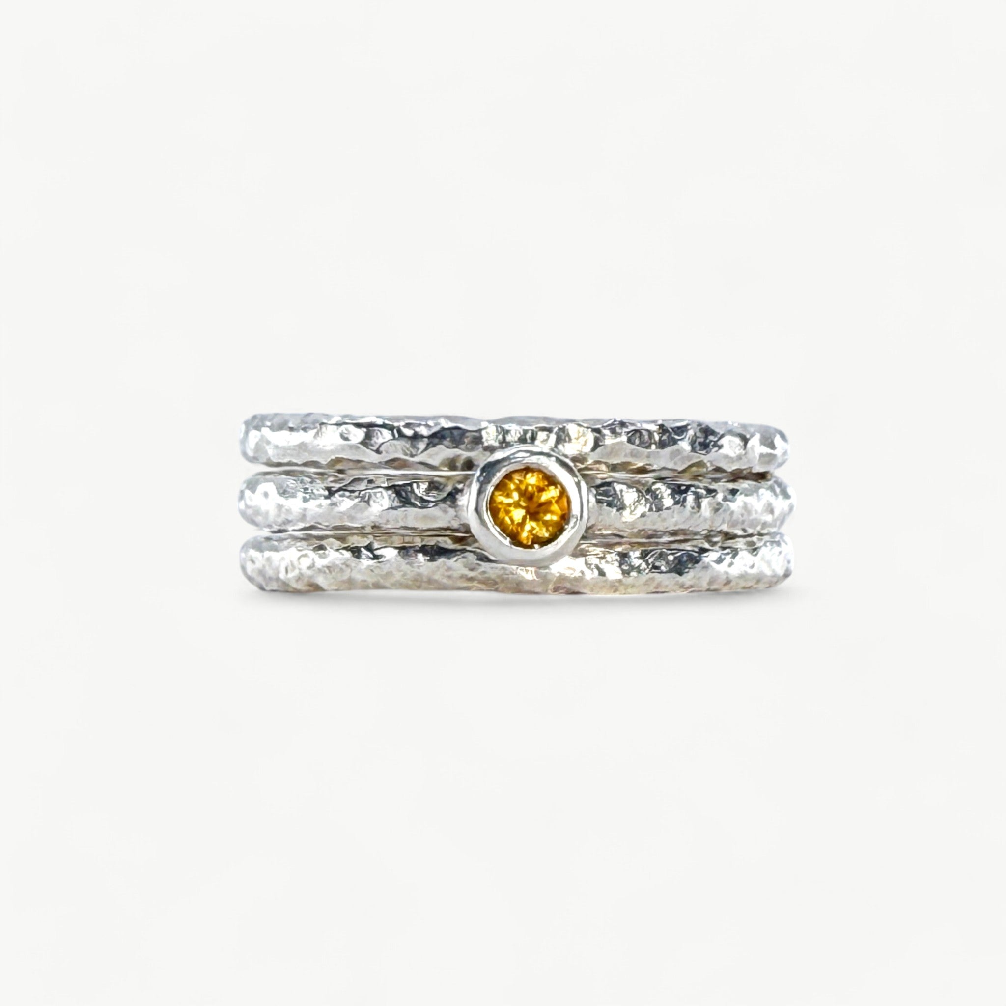 Citrine Stacking Rings