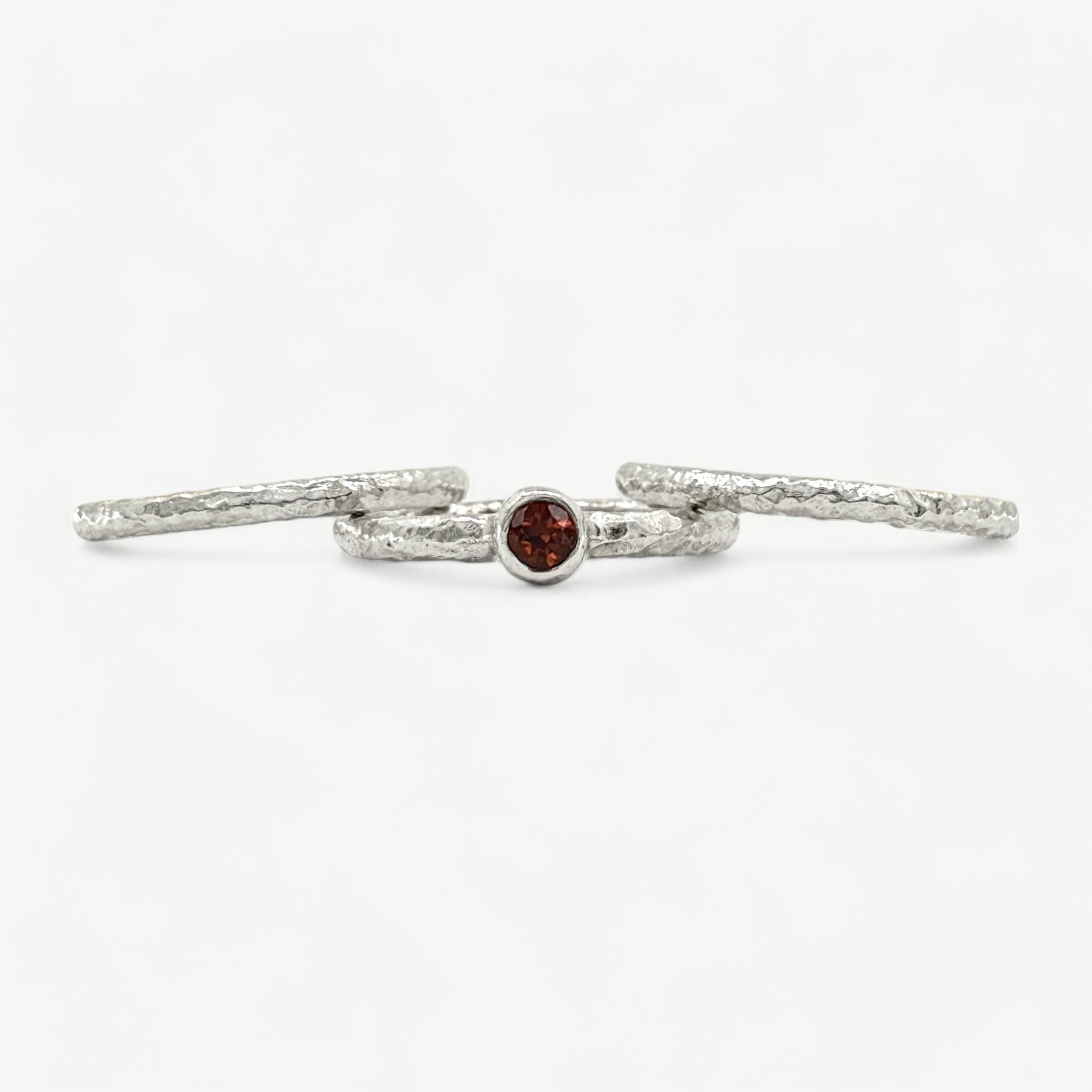 Garnet Stacking Rings