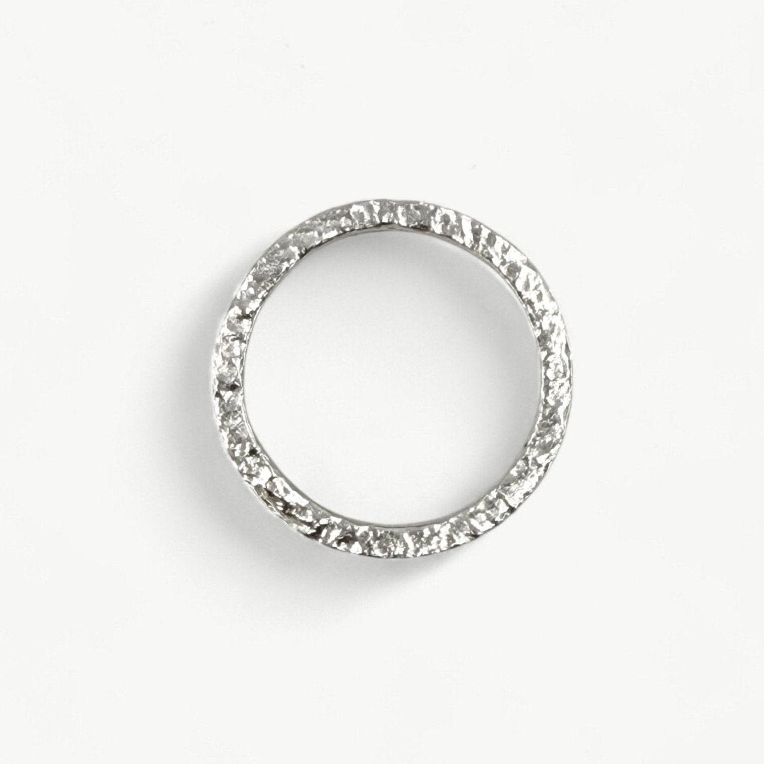 Wide Textured Silver Ring