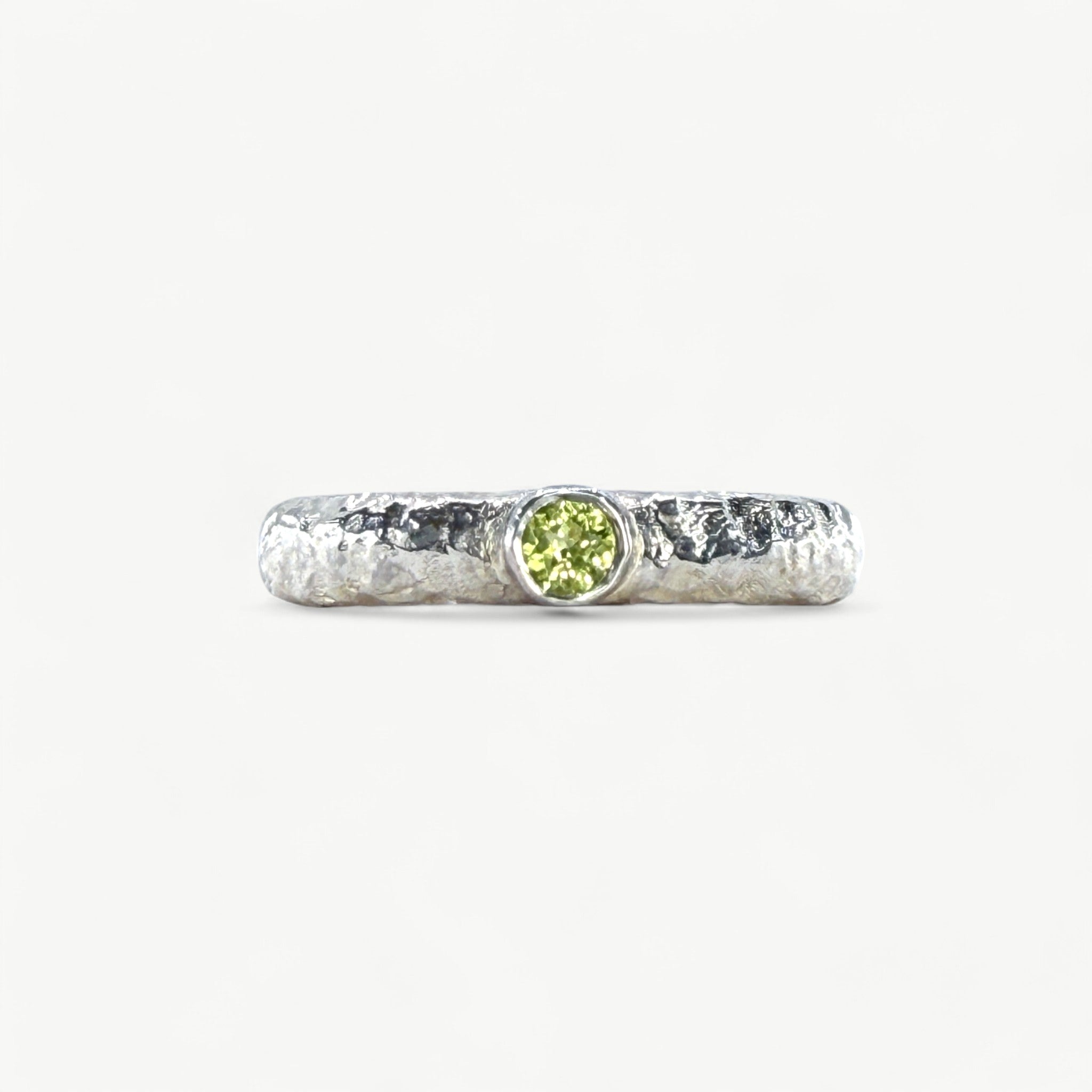 Silver Band Set with Peridot