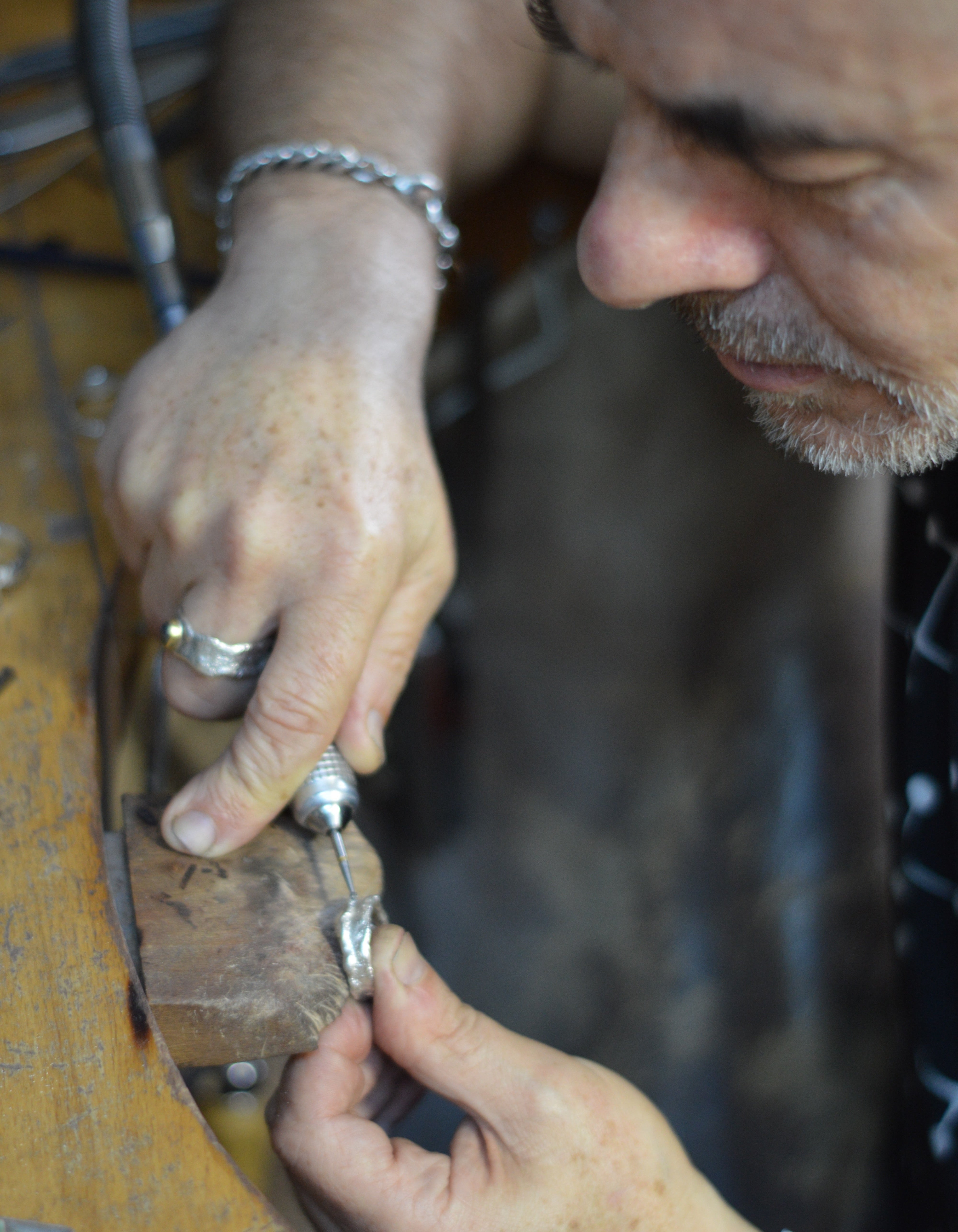 jeweller at bench