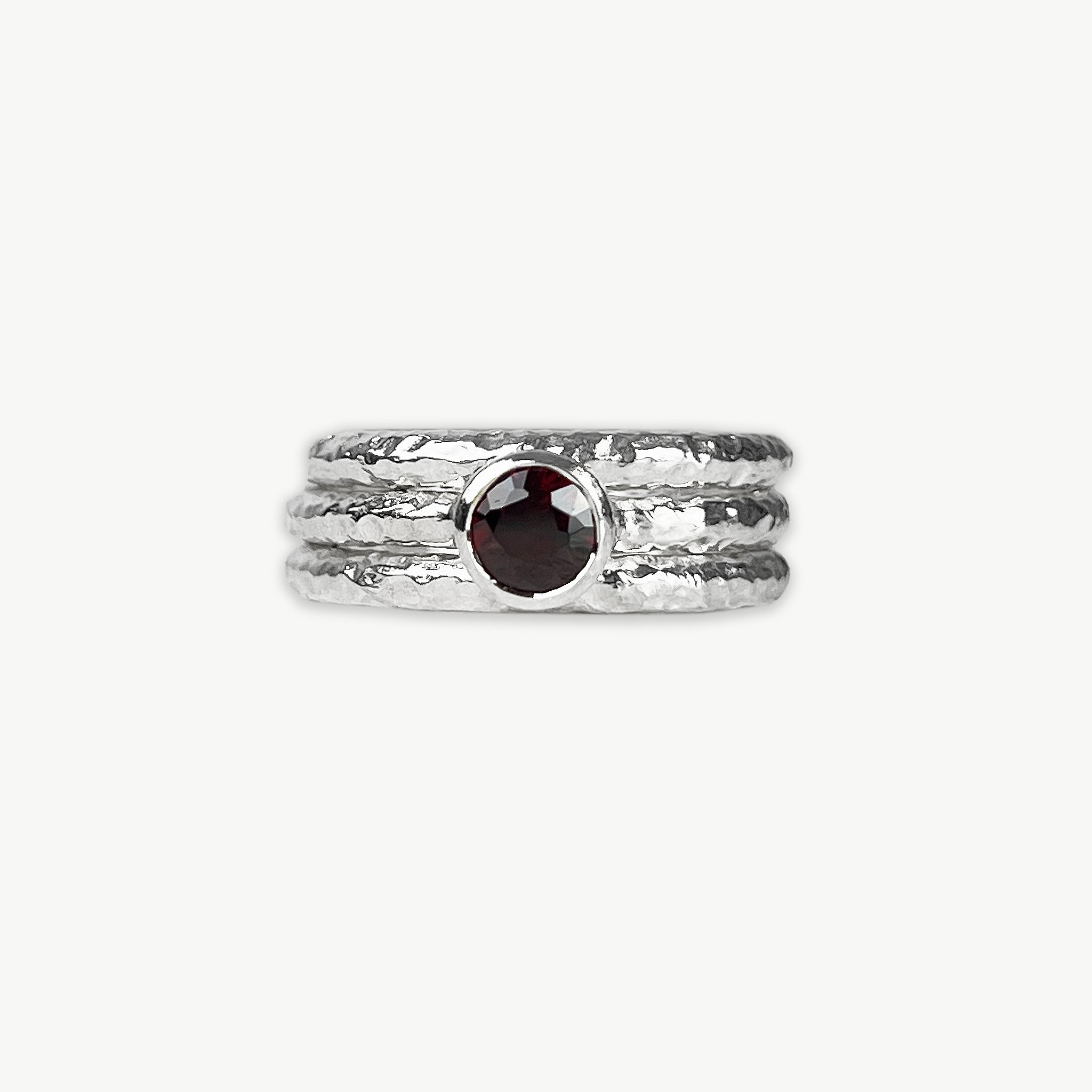 Garnet Stacking Rings (L)