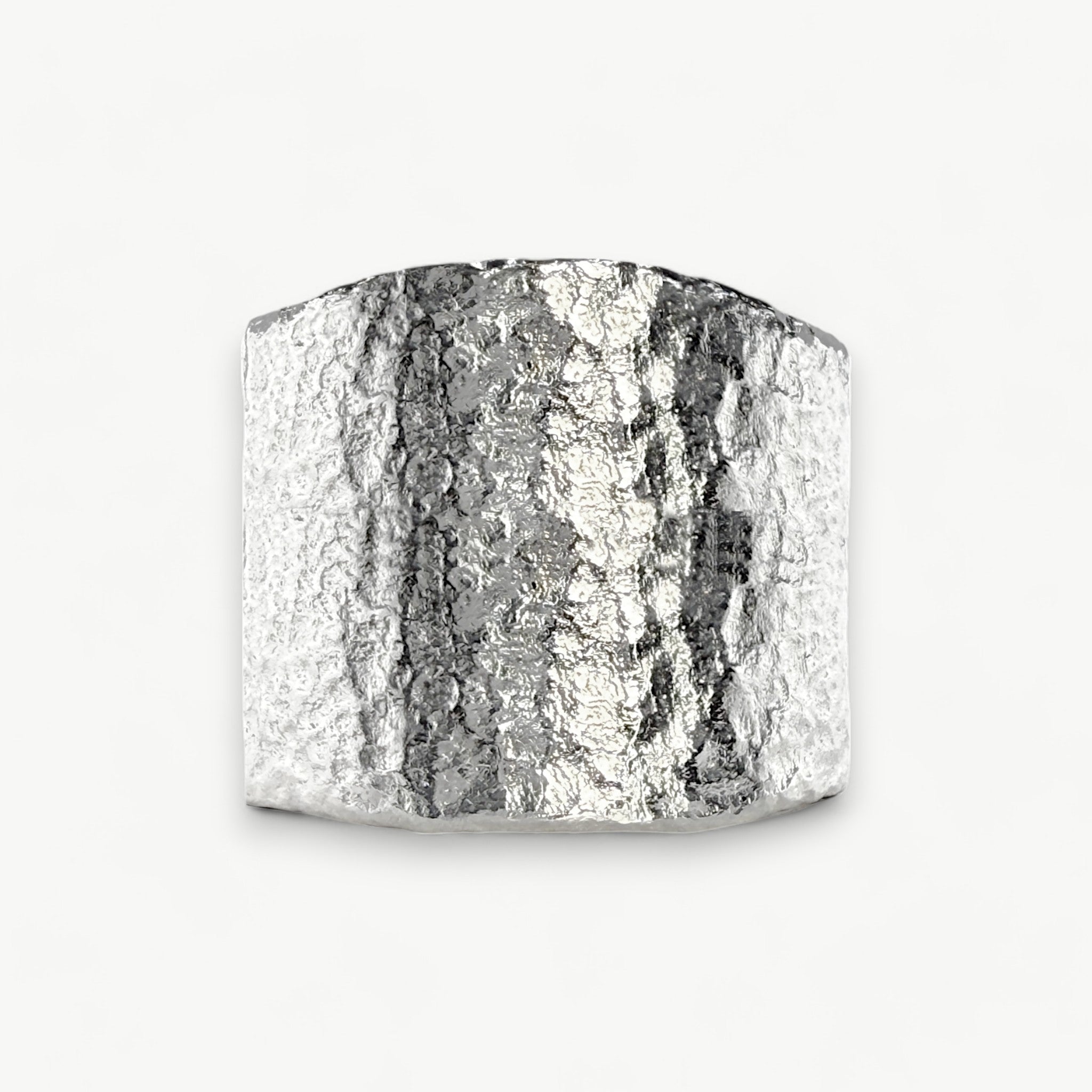 Sterling silver wide tapered ring