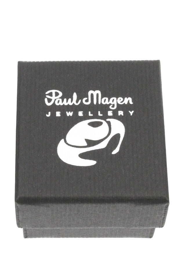 Heart shaped silver stud earrings. - paul magen