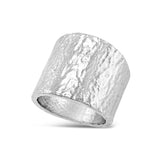 Handcrafted sterling silver ring wide tapered. - paul magen